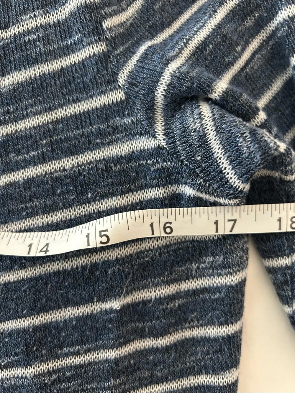 Style & Co Sweater Navy and White Stripes Petite Small